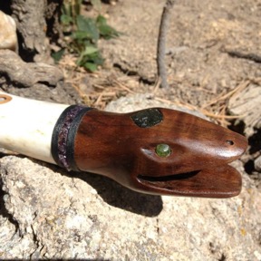 Snake Elk Antler Flute 14