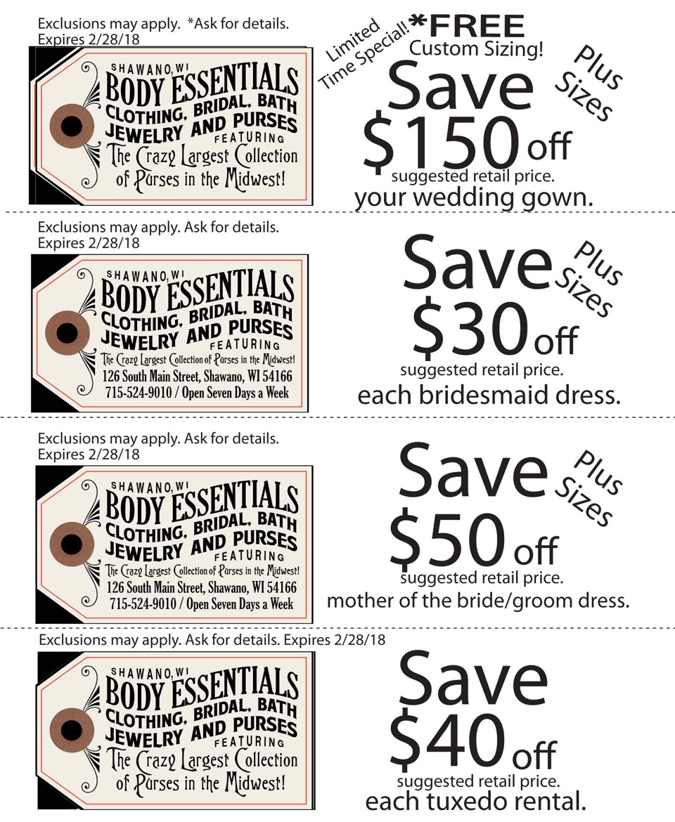 Bridal Coupons